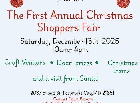 First Annual Christmas Shoppers Fair at the Great Pocomoke Fair Fairgrounds